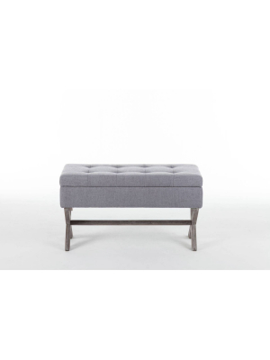 Angelina Storage Bench Gray - Boraam