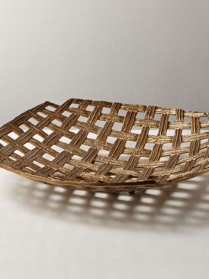 Bari Woven Metal Bowl