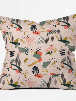 Marta Barragan Abstract Square Throw Pillow Pink - Deny Designs
