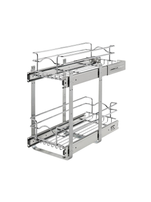 Rev-a-shelf 5wb2-0918cr-1 9 X 18 Inch 2-tier Wire Basket Pull Out Shelf Storage For Kitchen Base Cabinet Organization, Chrome