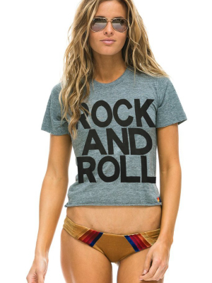 Rock And Roll Boyfriend Tee - Heather Grey