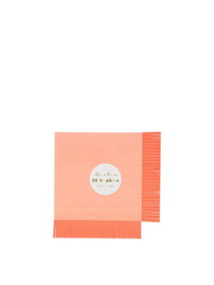 Meri Meri Neon Fringe Small Napkins