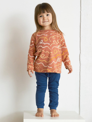 Snake Rainbow Organic Raglan Tee - Sunset