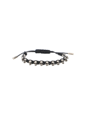 Alexander Mcqueen Skull Woven Bracelet