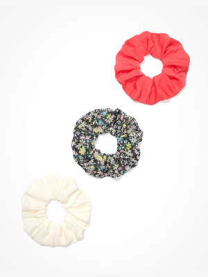 Aeo Floral Scrunchies 3-pack