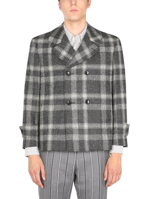 Thom Browne Checked Double-breasted Coat