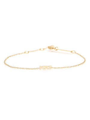 14k Itty Bitty Mrs Bracelet