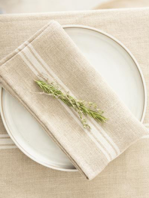 Kiss That Frog Napkin Monogramme White