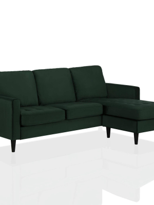 Strummer Velvet Sectional Sofa - Cosmoliving By Cosmopolitan