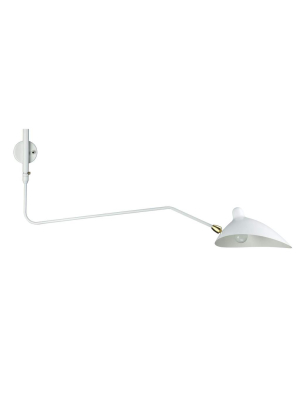 Msc-r1c Rotating Sconce - One Arm - White