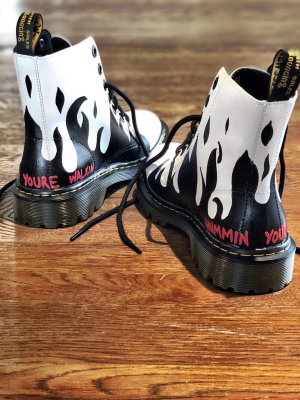 'burnt' Painted Boots