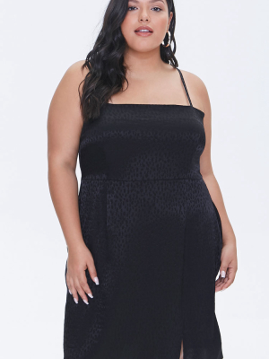 Plus Size Jacquard Cami Dress