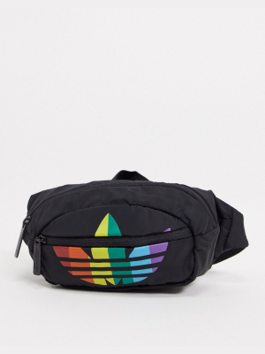 Adidas Originals Pride Fanny Pack In Black