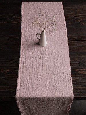 Antique Rose Soft Linen Table Runner