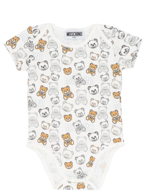 Moschino Kids Teddy Print Two-pack Body Set