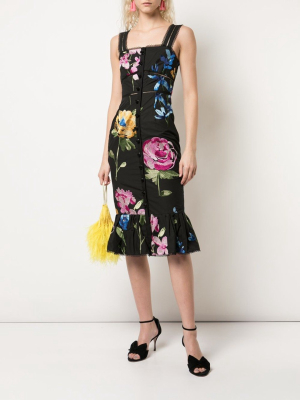 Ruffled Hem Floral Print Dress