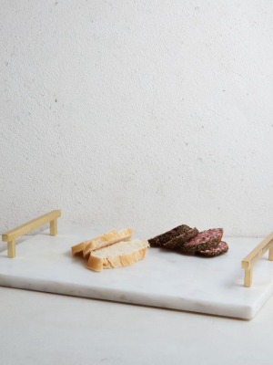 Marble & Brass Cheese Board