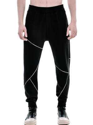 Fly 'o' Cross The Lines White Piped Pique Joggers