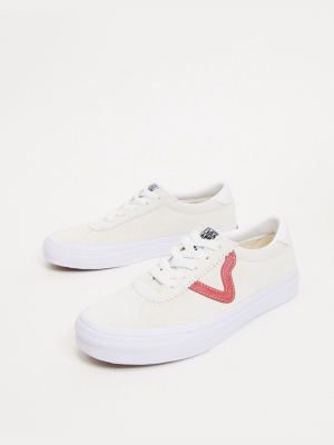 Vans Sport Sneakers In Cream/red