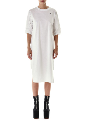 Embroidered T-shirt Dress (73-1271-white)