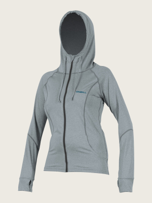 Women's Hybrid L/s Full Zip Sun Hoodie