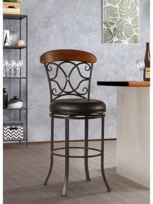 30" Dundee Swivel Barstool Coffee Brown - Hillsdale Furniture