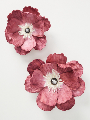 Georgina Wall Flowers, Set Of 2