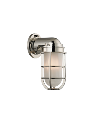 Hudson Valley Lighting Carson Sconce - Polished Nickel & Clear Outside Frosted Inside