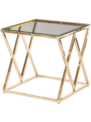 Diamond Accent Table, Gold