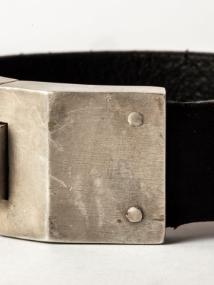 Box Lock Bracelet (facet, Narrow, Blk+as)