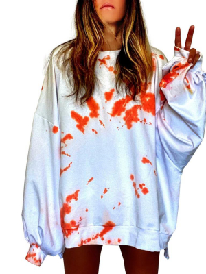 'orange Swirls' Tie Dye Sweatshirt