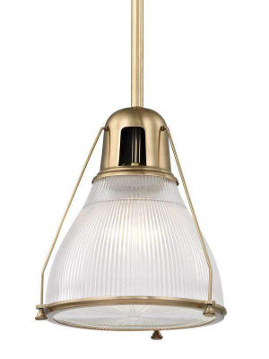 Haverhill 1 Light Pendant Aged Brass