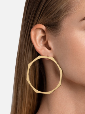 Ponti Earrings, Gold Vermeil