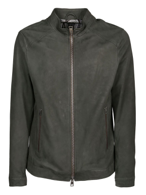 Etro Zipped Leather Biker Jacket