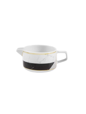 Vista Alegre Carrara Marble Chevron Creamer