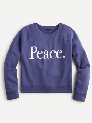 "peace" Sweatshirt In Original Cotton Terry