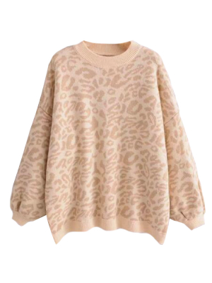 'kanya' Crewneck Leopard Print Sweater (3 Colors)