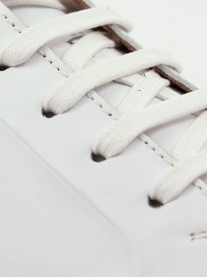 Dante Lace-to-toe Leather Sneaker - White