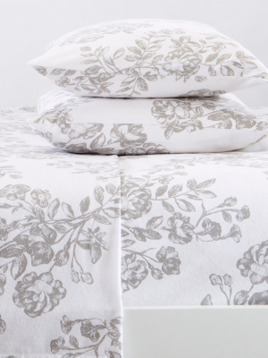 Great Bay Home 100% Cotton Flannel Toile Print Sheet Set