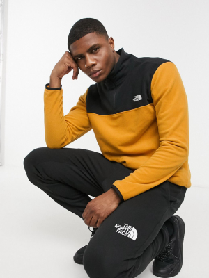 The North Face Tka Glacier Zip Fleece In Yellow