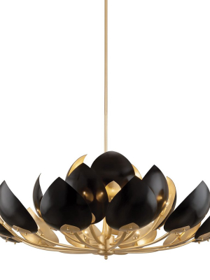 Lotus Gold Leaf 21x Lamps Chandelier