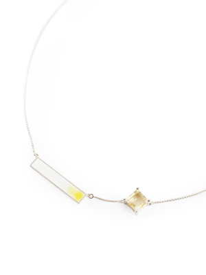 Citrine And Enamel Necklace