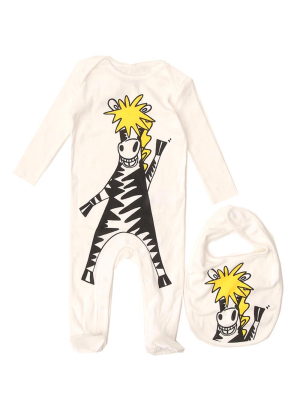 Stella Mccartney Kids Zebra Print Babygrow Set