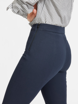 The Curvy Side-zip Stretch Cotton Pant