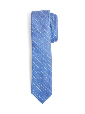 Donegal Stripe Slim Tie - Cobalt
