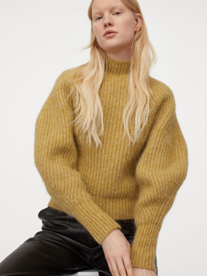 Rib-knit Wool-blend Sweater