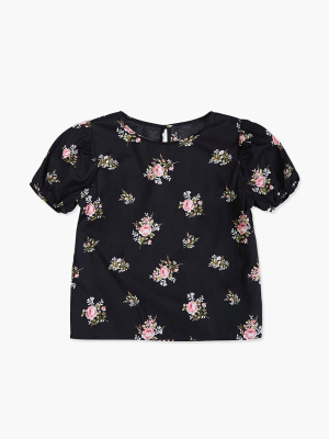 Girls Floral Puff Sleeve Top (kids)