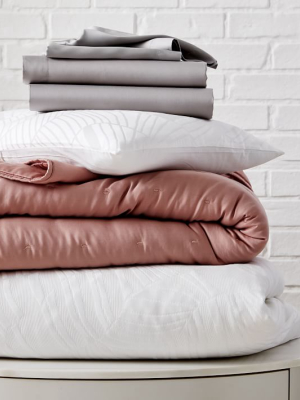 Tencel™ & Cotton Matelasse Rippled Styled Bedding Set