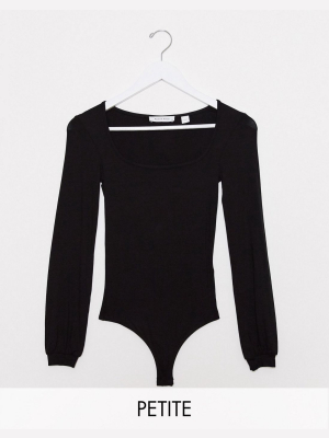 Only Petite Body With Square Neck In Black