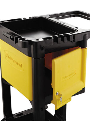 Locking Cabinet For Rubbermaid Commercial Cleaning Carts Yellow 6181yel